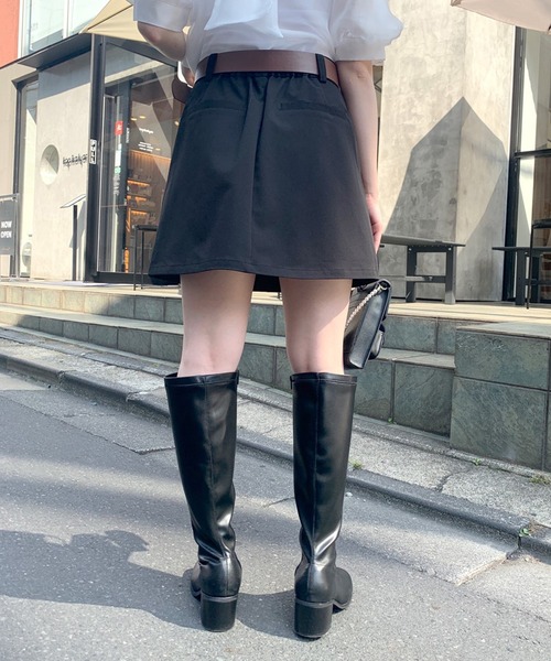 OLIVE des OLIVE（オリーブデオリーブ）の「ベルト付きミニプリーツスカート（スカート・レディース・チャコールグレー/ブラック/ベージュ・FREE）」の15枚目の写真