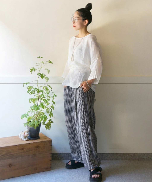 美品 ジャーナルスタンダードラックス リネンドット ヴィラパンツ 美品 ジャーナルスタンダードラックス リネンドット ヴィラ