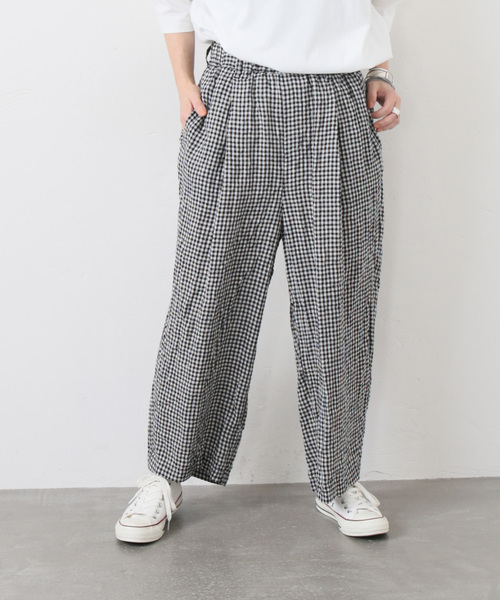 美品 ジャーナルスタンダードラックス リネンドット ヴィラパンツ JOURNAL STANDARD LUXE（ジャーナルスタンダード ラックス）の