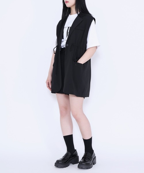 Figments（フィグメンツ）の「ドローコードテーラードベスト（テーラードジャケット・レディース・ブラック・FREE）」の10枚目の写真