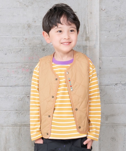 RAGMART（ラグマート）の「リバーシブルインナーベスト（ベスト・キッズ・キャメル/ピンク/グリーン・100cm/120cm/110cm/130cm）」の2枚目の写真