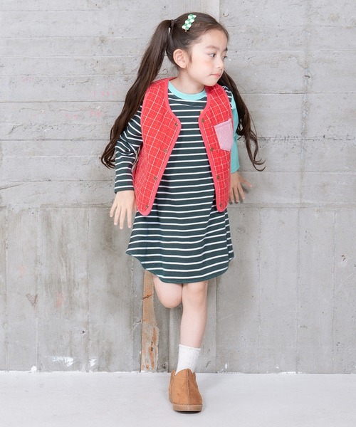 RAGMART（ラグマート）の「リバーシブルインナーベスト（ベスト・キッズ・キャメル/ピンク/グリーン・100cm/120cm/110cm/130cm）」の5枚目の写真