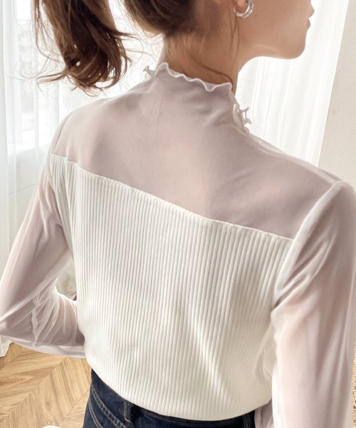 classicalelf(クラシカルエルフ)の「360度盛れる。リブドッキングメロウシアー素材カットソー(Tシャツ/カットソー・レディース・ブラック/ピンクベージュ/ホワイト・LARGE/MEDIUM/SMALL/X-LARGE)」の13枚目の写真