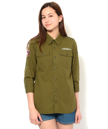 X-girl | 【NYLON7月号掲載】BADGED ARMY SHIRT(シャツ/ブラウス)