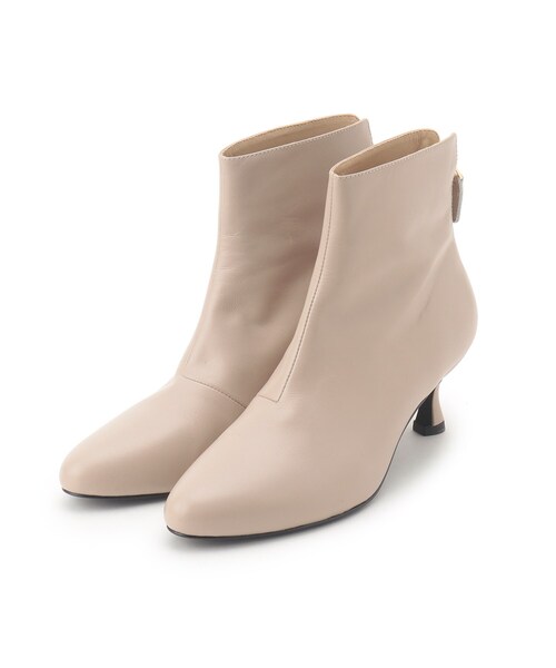 【売約済】新品★UNTITLEDショートブーツ★アンタイトルブーツ★ベージュ UNTITLED（アンタイトル）の「◇バックジップショートブーツ（ブーツ