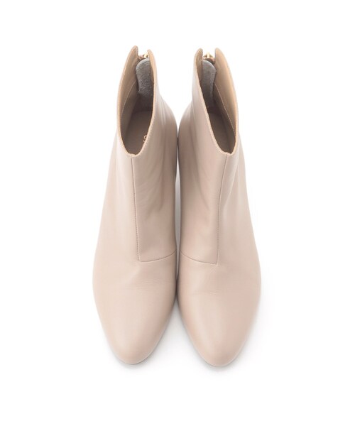 【売約済】新品★UNTITLEDショートブーツ★アンタイトルブーツ★ベージュ UNTITLED（アンタイトル）の「◇バックジップショートブーツ（ブーツ