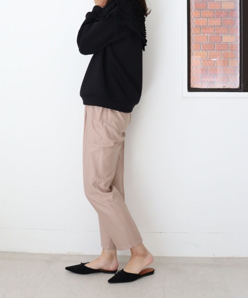 DONOBAN（ドノバン）の「ストレッチテーパードパンツ（スラックス・レディース・ブラック/ベージュ/グレー/カーキ/ピンク/グリーン/ブルーグレー・F）」の19枚目の写真
