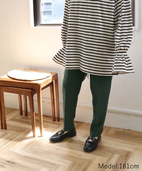 DONOBAN（ドノバン）の「ストレッチテーパードパンツ（スラックス・レディース・ブラック/ベージュ/グレー/カーキ/ピンク/グリーン/ブルーグレー・F）」の20枚目の写真
