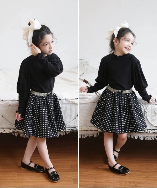 Rora（ローラ）の「サンサン スカート（スカート・キッズ・ブラック・130/110/150/120/140）」の4枚目の写真