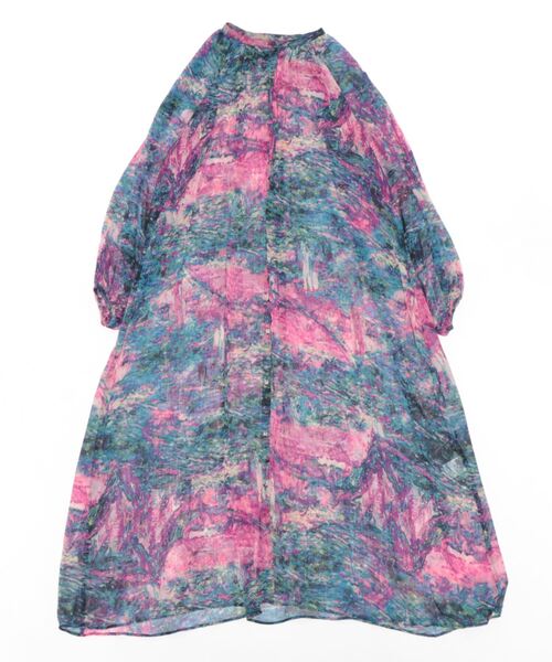 Q(キュー)の「ペインティングマキシワンピ(ワンピース・レディース・グリーン系その他/ピンク系その他・MEDIUM)」の5枚目の写真