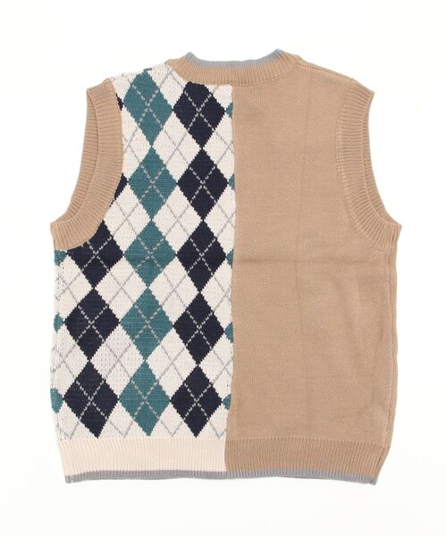 CORPUS TOKYO（コーパス トーキョー）の「アーガイルVネックニットベスト（ベスト・メンズ・ブラック/ベージュ/レッド・1/2/3）」の12枚目の写真