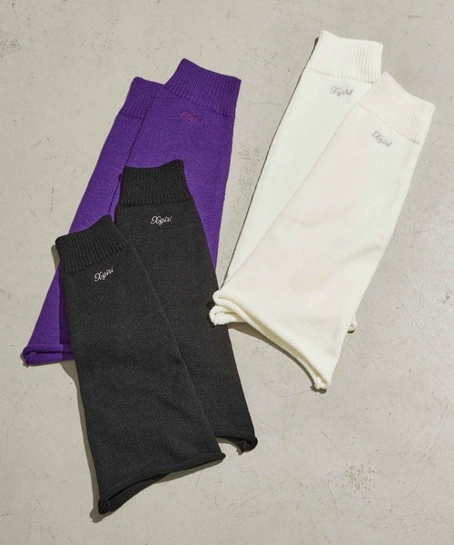 X-girl(エックスガール)の「LEG WARMER(レッグウォーマー・レディース・ホワイト/ブラック/パープル・ONE SIZE)」の11枚目の写真