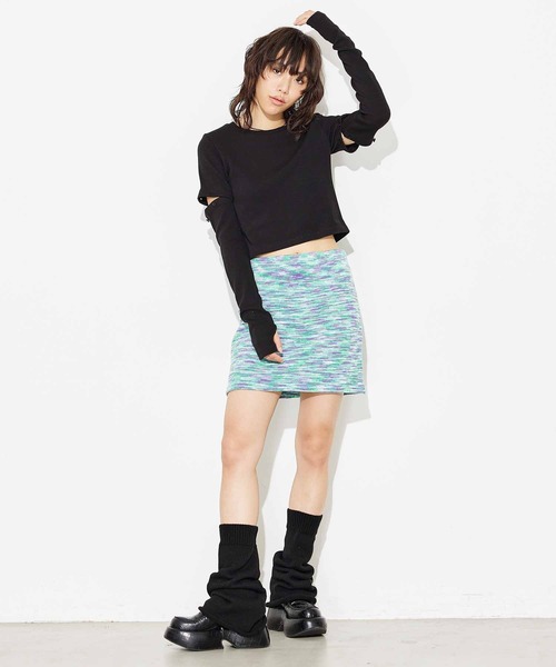 X-girl(エックスガール)の「LEG WARMER(レッグウォーマー・レディース・ホワイト/ブラック/パープル・ONE SIZE)」の17枚目の写真