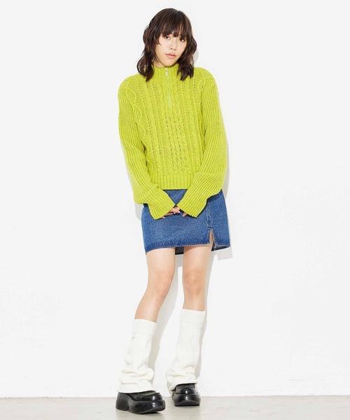 X-girl(エックスガール)の「LEG WARMER(レッグウォーマー・レディース・ホワイト/ブラック/パープル・ONE SIZE)」の19枚目の写真