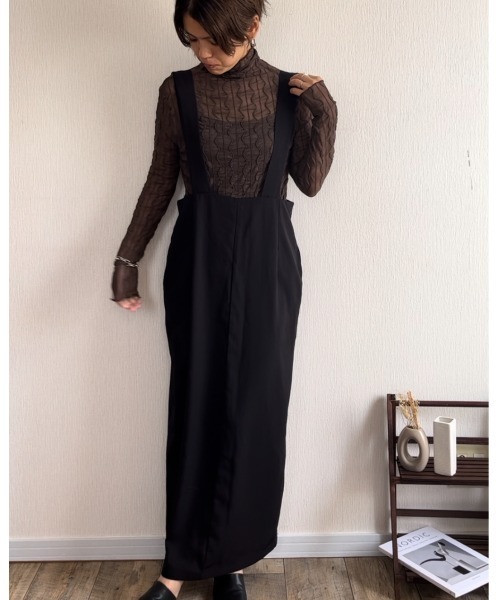 Ritzy（リッツィー）の「シアーハイネックメローウェーブ柄トップス（Tシャツ/カットソー・レディース・ホワイト/ブラック/ブラウン・FREE）」の13枚目の写真