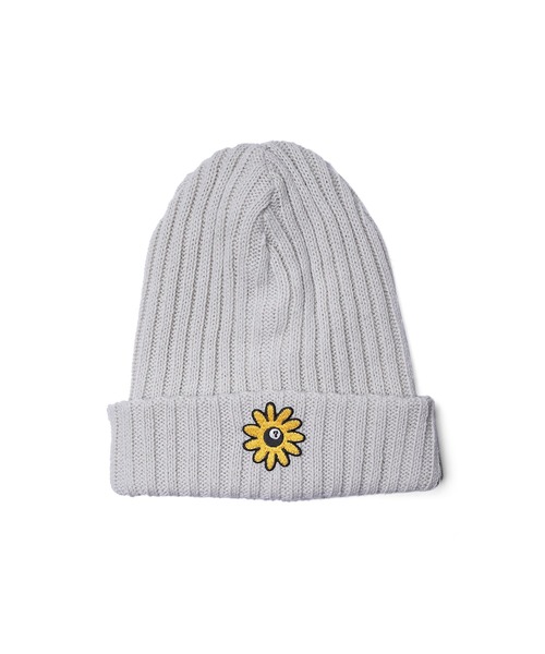 STUDIO SEVEN(スタジオ セブン)の「Flower Wappen Knit Cap【STUDIOSEVEN/スタジオセブン】(ニットキャップ/ビーニー・メンズ・ネイビー/ベージュ/オレンジ・FREE)」の2枚目の写真