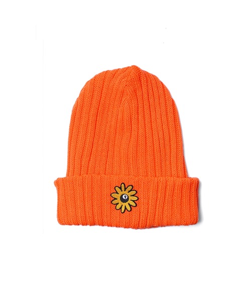 STUDIO SEVEN(スタジオ セブン)の「Flower Wappen Knit Cap【STUDIOSEVEN/スタジオセブン】(ニットキャップ/ビーニー・メンズ・ネイビー/ベージュ/オレンジ・FREE)」の3枚目の写真