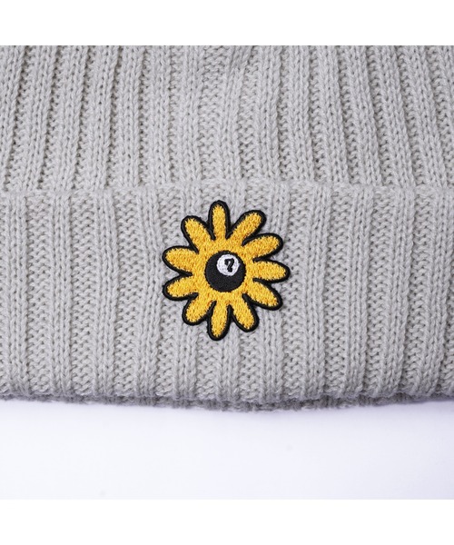 STUDIO SEVEN(スタジオ セブン)の「Flower Wappen Knit Cap【STUDIOSEVEN/スタジオセブン】(ニットキャップ/ビーニー・メンズ・ネイビー/ベージュ/オレンジ・FREE)」の6枚目の写真