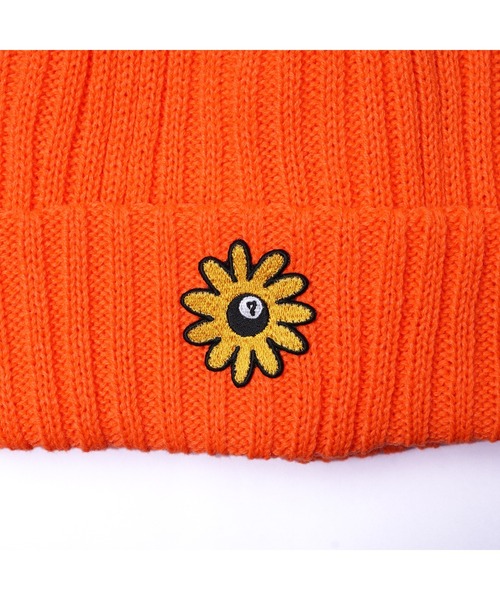 STUDIO SEVEN(スタジオ セブン)の「Flower Wappen Knit Cap【STUDIOSEVEN/スタジオセブン】(ニットキャップ/ビーニー・メンズ・ネイビー/ベージュ/オレンジ・FREE)」の8枚目の写真