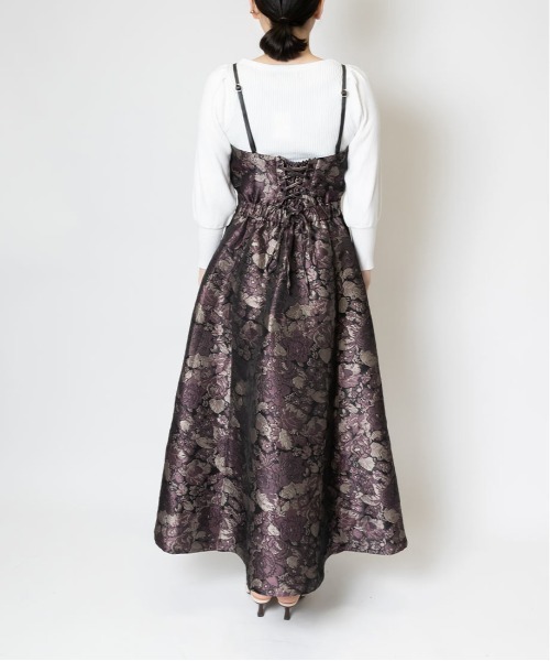 RANDA(ランダ)の「ジャガードフラワーワンピース(ワンピース・レディース・ブラウン/ピンク/ブルー・1/0)」の17枚目の写真