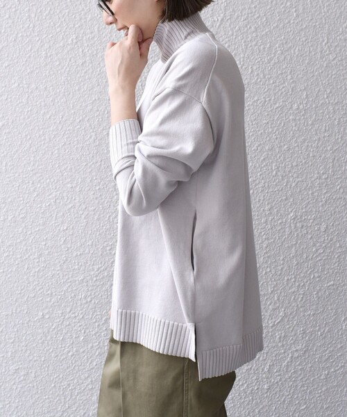 SHIPSDays:〈手洗い可能〉ハイネックニットプルオーバー