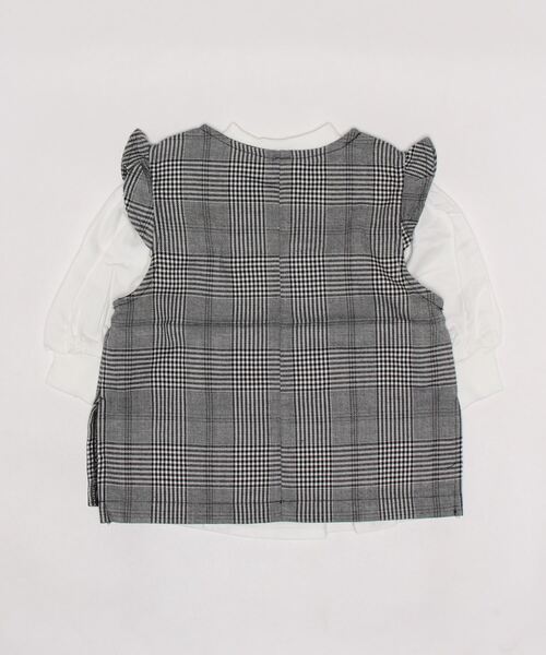 petit main（プティマイン）の「【リンク】フリル袖ジレ&ブラウスセット（アンサンブル・キッズ・グレー/ブラウン・90cm/110cm/100cm/120cm/80ｃｍ/130cm）」の5枚目の写真