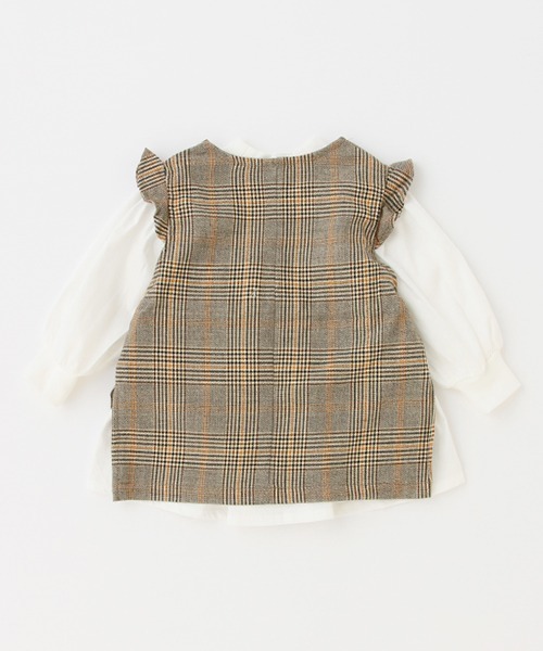 petit main（プティマイン）の「【リンク】フリル袖ジレ&ブラウスセット（アンサンブル・キッズ・グレー/ブラウン・90cm/110cm/100cm/120cm/80ｃｍ/130cm）」の7枚目の写真