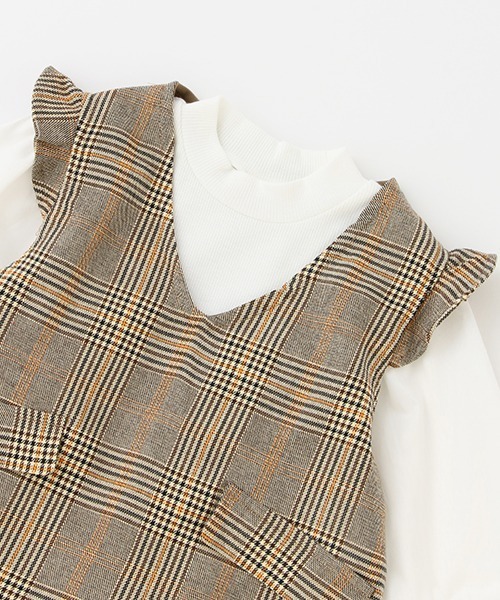 petit main（プティマイン）の「【リンク】フリル袖ジレ&ブラウスセット（アンサンブル・キッズ・グレー/ブラウン・90cm/110cm/100cm/120cm/80ｃｍ/130cm）」の9枚目の写真