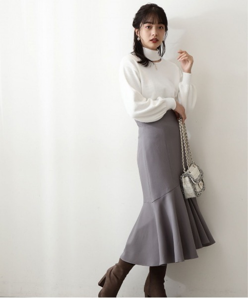 PROPORTION BODY DRESSING（プロポーションボディドレッシング）の「ドレープマーメイドスカート / 1212220020（スカート・レディース・ブラウン/グレー/ピンク・SMALL/MEDIUM）」の14枚目の写真