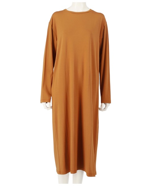 Settimissimo(セッティミッシモ)の「シルケット天竺バックスリットロングTシャツ(Tシャツ/カットソー・レディース・ブラック/グリーン/キャメル・FREE)」の10枚目の写真