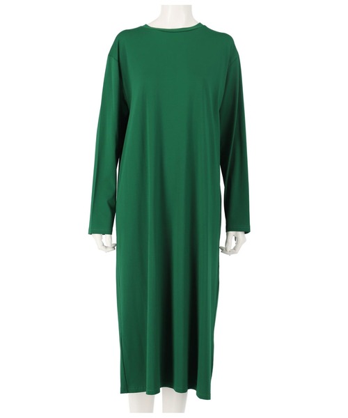 Settimissimo(セッティミッシモ)の「シルケット天竺バックスリットロングTシャツ(Tシャツ/カットソー・レディース・ブラック/グリーン/キャメル・FREE)」の9枚目の写真