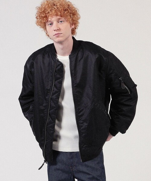 EDITION(エディション)の「MA-1 ナイロン ブルゾン(ブルゾン・メンズ・カーキ/ブラック・M/S)」の3枚目の写真