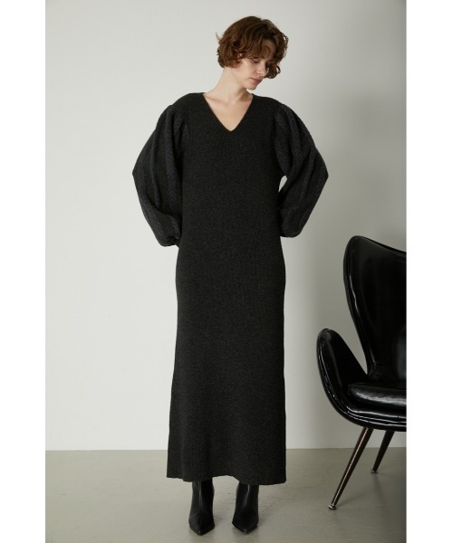 RIM.ARK（リムアーク）の「Big puff sleeve knit OP（ワンピース 
