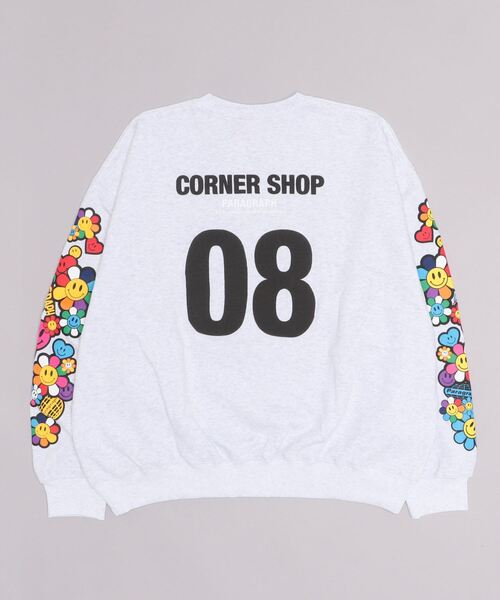 Paragraph（パラグラフ）の「【PARAGRAPH / パラグラフ】056 GRAPHIC SWEAT / スウェット スウェットシャツ 長袖 長袖トップス トレーナー 秋服 冬服 オーバーサイズ スウェット ビッグサイズ スウェット スマイリー ニコちゃん（スウェット・メンズ・グリーン/グレー/チャコールグレー/杢グレー/パープル・ONE SIZE）」の12枚目の写真