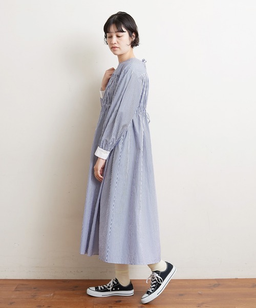 bulle de savon（ビュルデサボン）の「○london stripe ギャザー