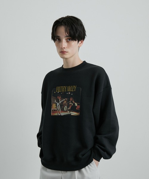 JUNRED（ジュンレッド）の「バンドビッグスウェット（スウェット・メンズ・ブラック/ブラック系その他/ブラック系その他2・M/S/L）」の10枚目の写真