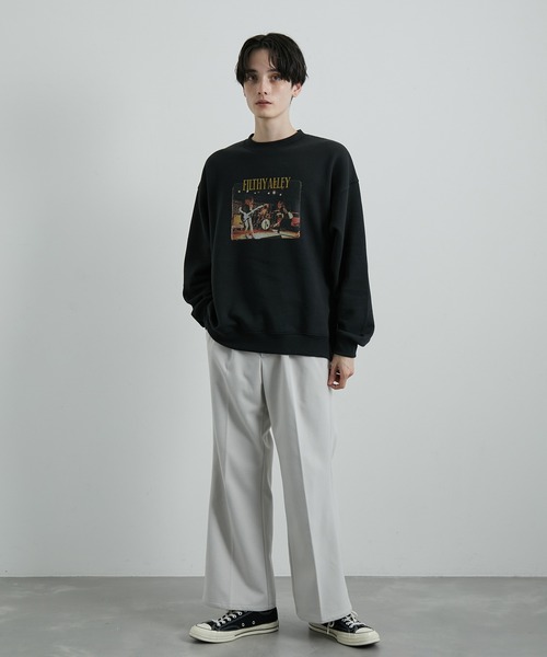 JUNRED（ジュンレッド）の「バンドビッグスウェット（スウェット・メンズ・ブラック/ブラック系その他/ブラック系その他2・M/S/L）」の16枚目の写真