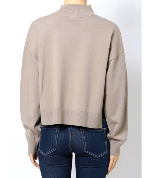 GYDA（ジェイダ）の「【セットアップ着用可】サイドスリットボトルネック ショートニットトップス（ニット/セーター・レディース・アイボリー/ブラック/ベージュ・FREE）」の11枚目の写真