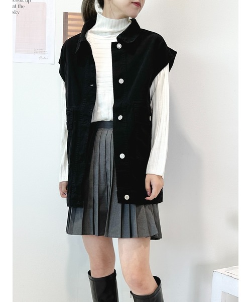 CECIL McBEE(セシルマクビー)の「ツイルベストGジャン(その他アウター・レディース・カーキ/ブロンズ・MEDIUM/LARGE)」の7枚目の写真
