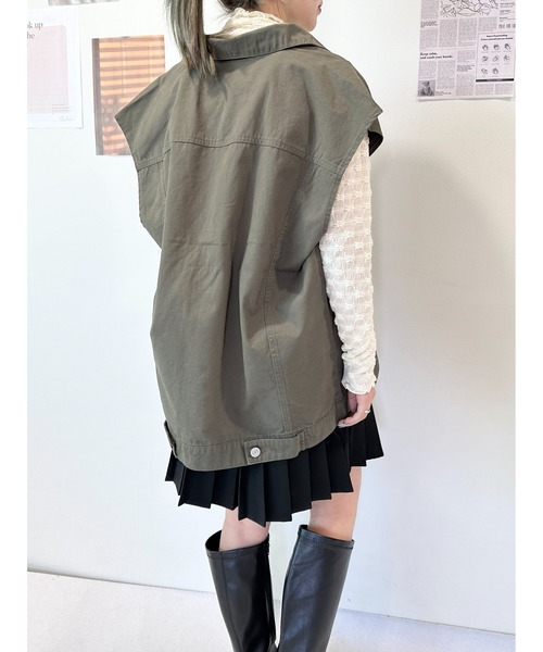 CECIL McBEE(セシルマクビー)の「ツイルベストGジャン(その他アウター・レディース・カーキ/ブロンズ・MEDIUM/LARGE)」の17枚目の写真