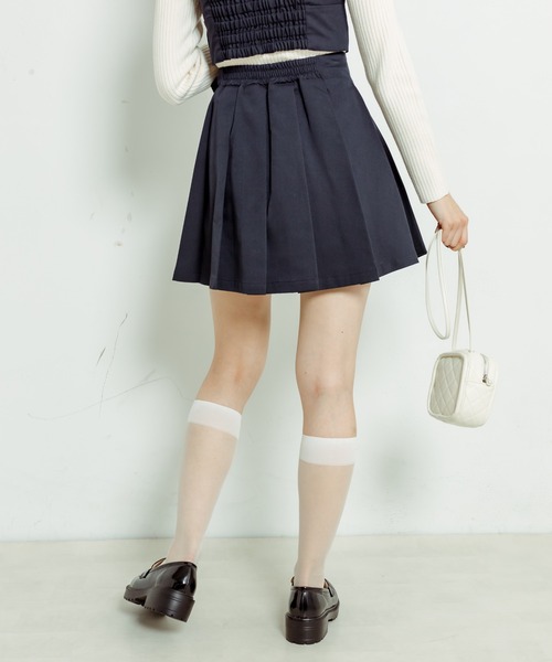 OLIVE des OLIVE(オリーブデオリーブ)の「サイドベルトミニプリーツスカート(スカート・レディース・クリーム/ベージュ/ネイビー/ブラック・FREE)」の20枚目の写真