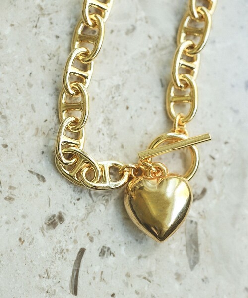 Ray BEAMS(レイビームス)の「マリンチェーン マンテル ハート ネックレス(ネックレス・レディース・シルバー/ゴールド・ONE SIZE)」の8枚目の写真