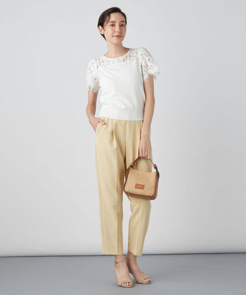 NOLLEY’S Sophi（ノーリーズソフィ）の「レース切り替えプルオーバーニット（ニット/セーター・レディース・グレイッシュベージュ/ミント/オフホワイト・38）」の18枚目の写真