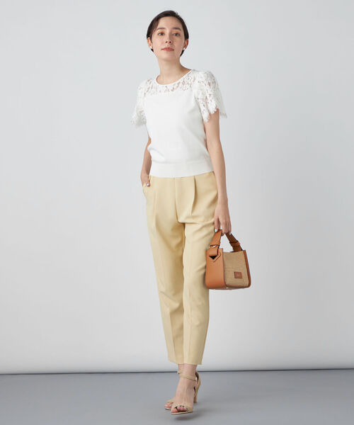 NOLLEY’S Sophi（ノーリーズソフィ）の「レース切り替えプルオーバーニット（ニット/セーター・レディース・グレイッシュベージュ/ミント/オフホワイト・38）」の22枚目の写真