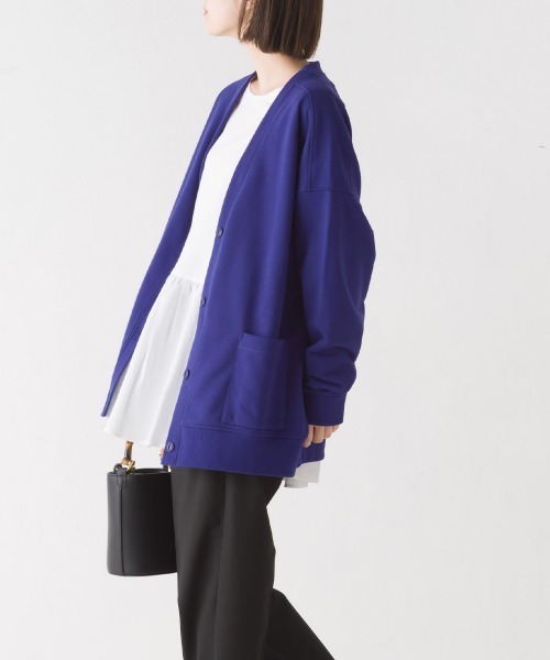 OMNES（オムネス）の「裏毛Ｖネックカーディガン長袖（カーディガン/ボレロ・レディース・ラベンダー/アイボリー/ブラック/ブルー/オートミール/ミント/チャコール・FREE）」の19枚目の写真