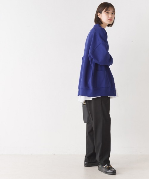 OMNES（オムネス）の「裏毛Ｖネックカーディガン長袖（カーディガン/ボレロ・レディース・ラベンダー/アイボリー/ブラック/ブルー/オートミール/ミント/チャコール・FREE）」の22枚目の写真