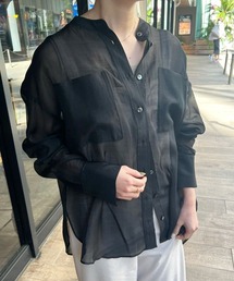 SHENERY | サイドスリットオーガンジーシャツ(シャツ/ブラウス)