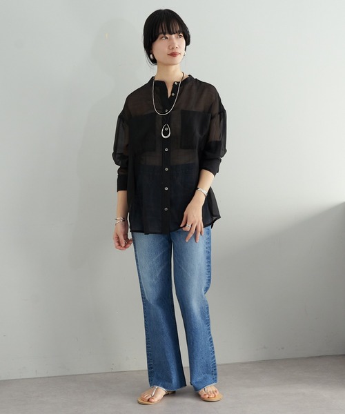 新品 SHENERY シーナリー Vネックダンガリーシャツ 36 新品 SHENERY シーナリー Vネックダンガリーシャツ 36 SHENERY