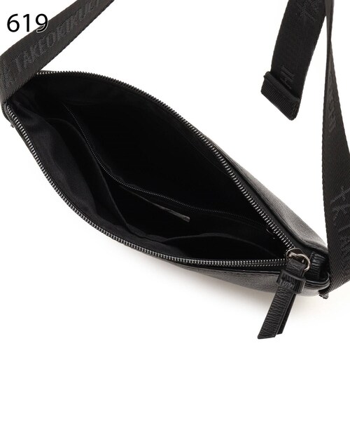 tk.TAKEO KIKUCHI（ティーケータケオキクチ）の「◆【WEB限定】レザー調サコッシュバッグ（ショルダーバッグ・メンズ・ブラック/ネイビー/ブラック系/ダークグリーン系/ブラック系5/ブラック系1/ダークブラウン・00）」の14枚目の写真