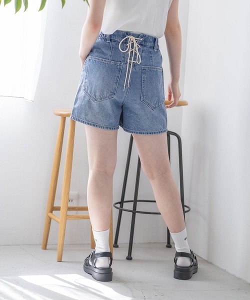 repipi armario(レピピ アルマリオ)の「バックレースアップショートパンツ(デニムパンツ・キッズ・アイボリー/ミント/ブルー系その他/ホワイト系/ブルー系その他2/グレー・SMALL/MEDIUM/LARGE)」の6枚目の写真